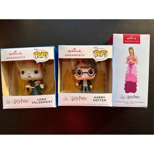 Harry Potter Funko Pop! Ornaments Set, Lord Voldemort, Hermione Granger Set of 3